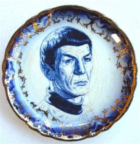 Sale Flow Blue Spock Portrait Plate Altered By Beatupcreations Flow