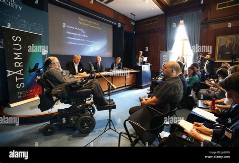 Professor Stephen Hawking Left At The Royal Society In London