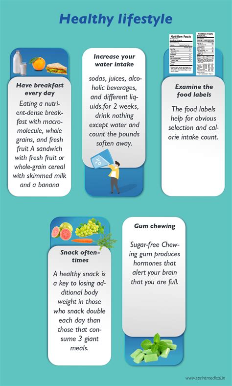 5 Tips For A Healthy Lifestyle Daily Infographic