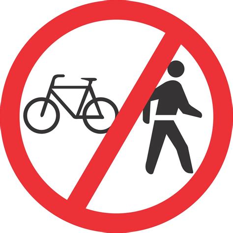 No Cyclists And Pedestrians Road Sign R220 Safety Sign Online