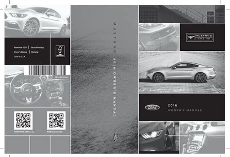 2016 Ford Mustang Owners Manual Pdf Manual Directory