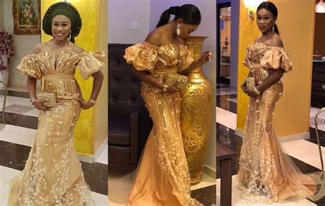 Gold Colour Aso Ebi Outfits Are Topping The Trends Its Time To Ditch