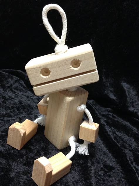 Wooden Robot Wooden Wood Toys Recycled Robot