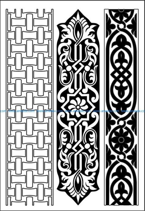 Pattern Of Intertwined Motifs File Cdr And Dxf Free Vector Download For