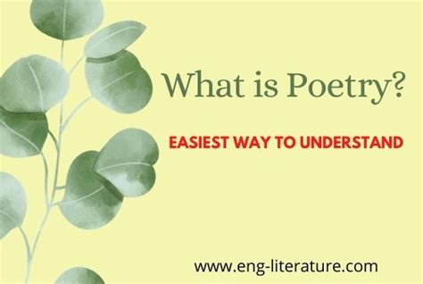 Poetry Origin Definition Examples Characteristics Types Essay On