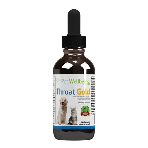Pet Wellbeing Throat Gold For Cats Natural Cough And Throat Soother