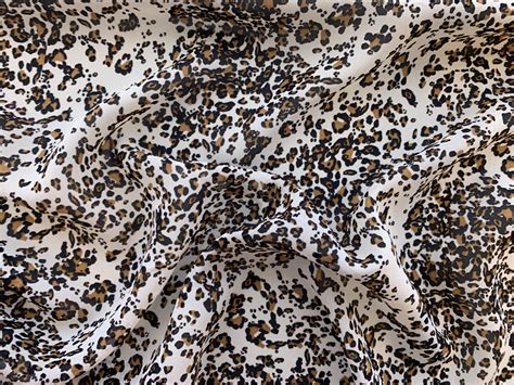 Designer Deadstock Crinkle Viscose Mini Leopard Print