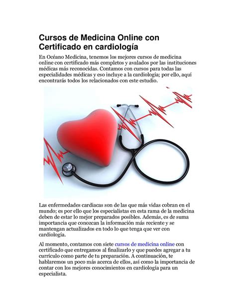 Calaméo Cursos De Medicina Online Con Certificado En Cardiología