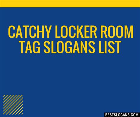 Catchy Locker Room Tag Slogans Generator Phrases Taglines