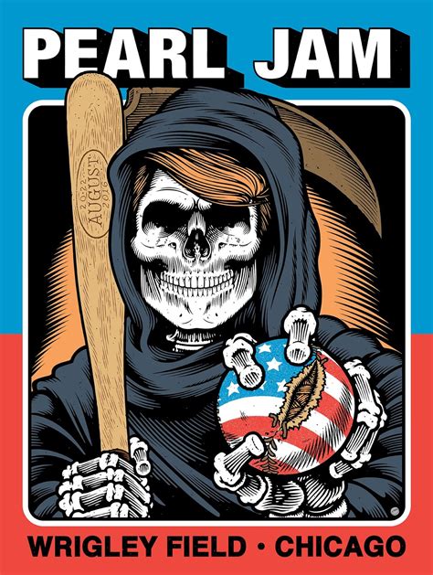 Pearl Jam Sean Cliver Wrigley Field Chicago Artist Edition Release