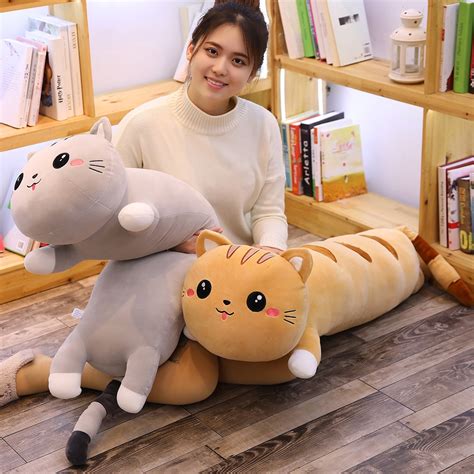 Kaiwell Plush Toys Long Cute Cat Girls Beautiful Toys Soft And