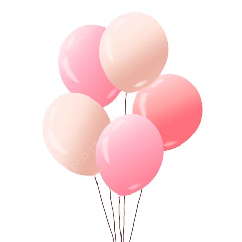 Fresh Paint Clipart Vector Cartoon Hand Painted Fresh Pink Balloon Transparent Material Vector