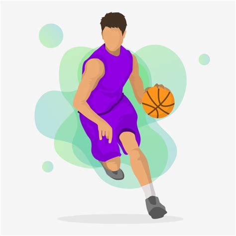Purple Purple Clothes Basketball Posture Basketball Play Basketball