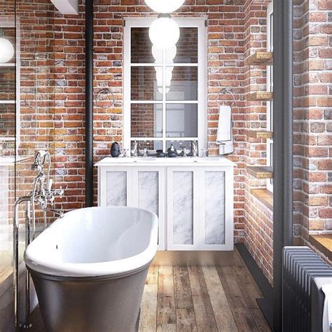 Our Fave Bathroom Tile Design Ideas Brick Bathroom Stylish Bathroom