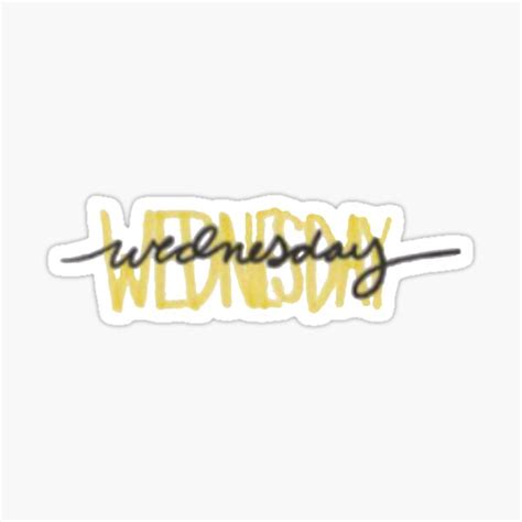 Wednesday Aesthetic Title Sticker For Sale By Lillyheart1234 Redbubble