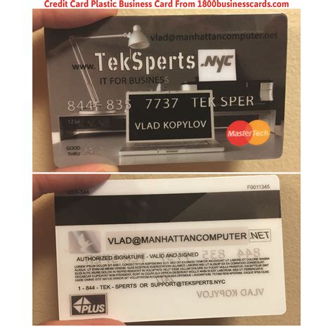 The right credit card for your new business will depend on your goals and expenses. Plastic Business Card of the Week-TekSperts | The Printing ...
