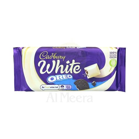 al meera consumer goods q p s c chocolate cadbury oreo white chocolate bar 120g
