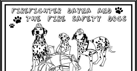 Sparkles The Fire Safety Dog New Coloring Page