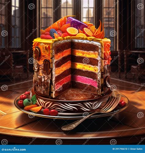 Sweet Symphony: a Masterful Slice Stock Photo - Image of visually