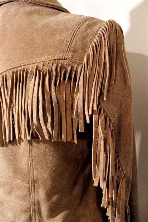 Vintage Womens Western Suede Leather Jacket With Fringe Etsy Denim