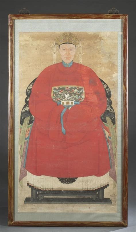 Sold Price 2 Large Chinese Ancestor Paintings Wframe December 3