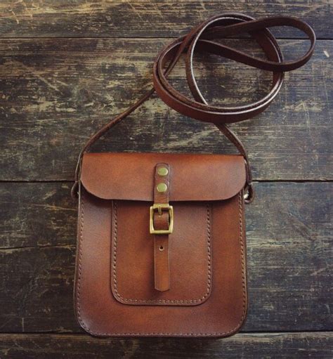 Items Similar To Handmade Leather Mini Satchel Crossbody Bag Made To