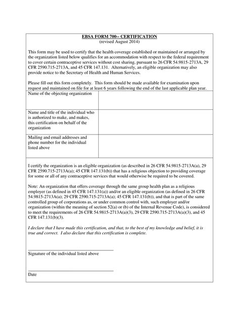 Ebsa Form 700 Fill Out Sign Online And Download Printable Pdf