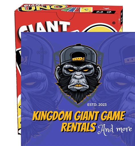 Giant Uno Card Game Kingdom Giant Game Rentals And More