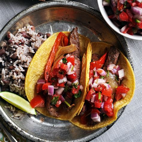 Grilled Flank Steak Tacos With Pico De Gallo A Little And A Lot
