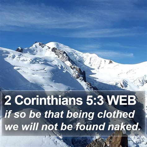 Corinthians Web If So Be That Being Clothed We Will Not Be Found