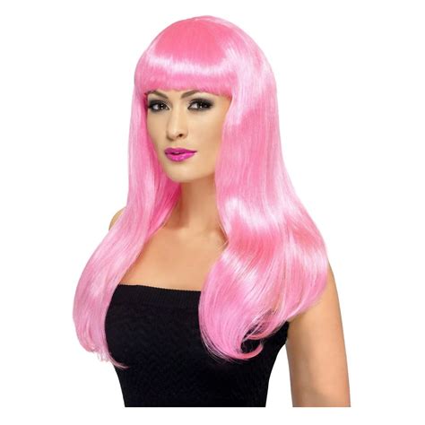 Babelicious Long Costume Wig Adult Pink