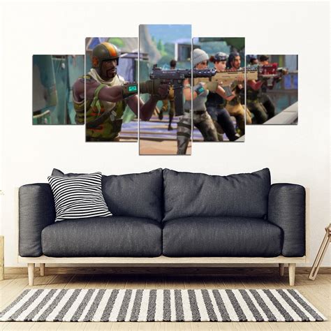 Fortnite Battle Royale 5 Piece Painting Painting Battle Game Room
