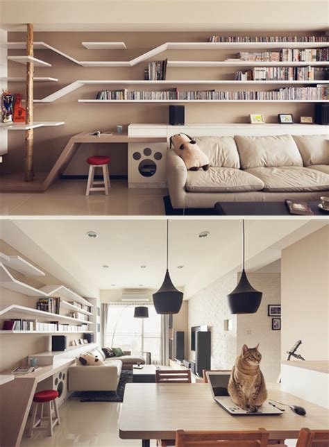 Felines First Living Room Interior Design Has Cats In Mind