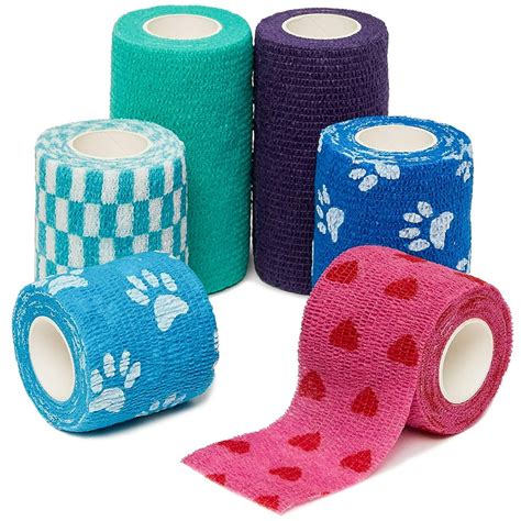 16 Pack Self Adherent Medical Vet Tape Wrap Cohesive Bandage For First