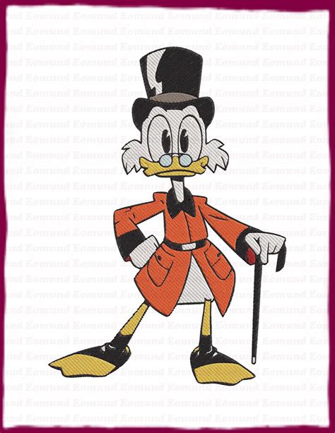 Scrooge Mcduck Ducktales Fill Embroidery Design 5 Instant Etsy