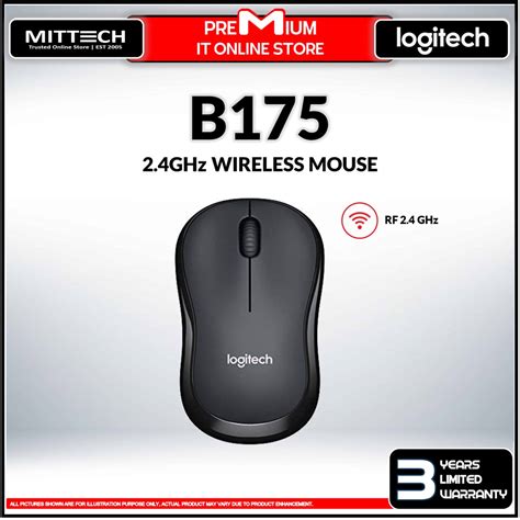 Logitech B175 Wireless Usb Optical Mouse 1000dpi Shopee Malaysia