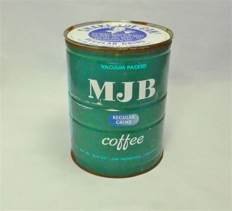 Vintage Mjb Tin Coffee Can Kitchen Home Decor Shake The Etsy