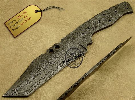 Blank Blade Damascus Skinner Knife Custom Handmade Damascus Steel