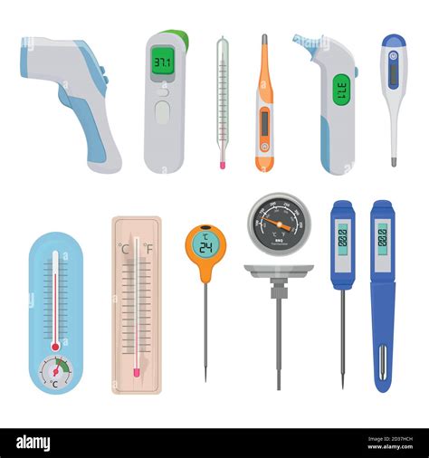 Thermometers Difference Hot And Cold Temperature Measure Counters