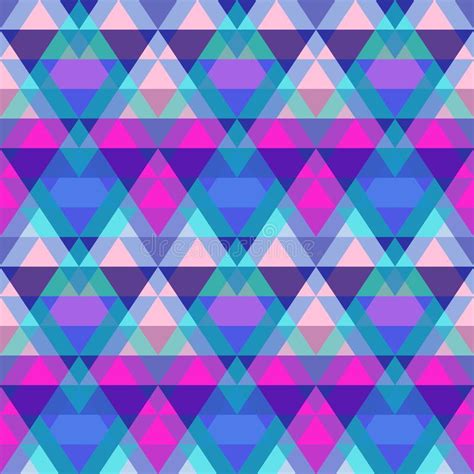 Purple Triangle Seamless Pattern Stock Vector Illustration Of Diamond