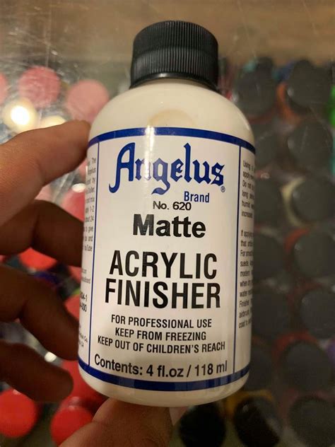 Angelus Acrylic Finisher Matte Acrylic Leather Paint 4 Fl Oz Jwong