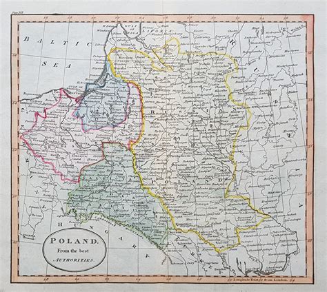 Antique Maps Of Poland For Sale 19th Century