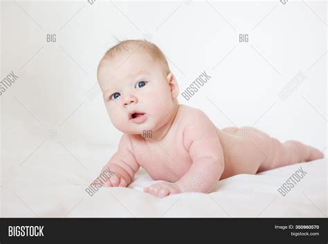 Cute Naked Baby Lies Image Photo Free Trial Bigstock