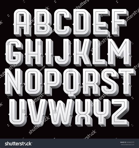 Vintage Vector Font Retro Type For Titles And Poser Design Black And