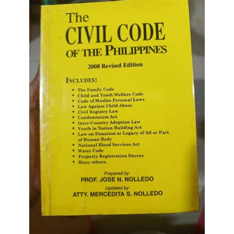 The Civil Code Of The Philippines 2008 Revised Edition Shopee Philippines