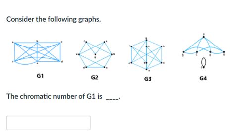 Solved Consider The Following Graphs G1 G2 The Chromatic