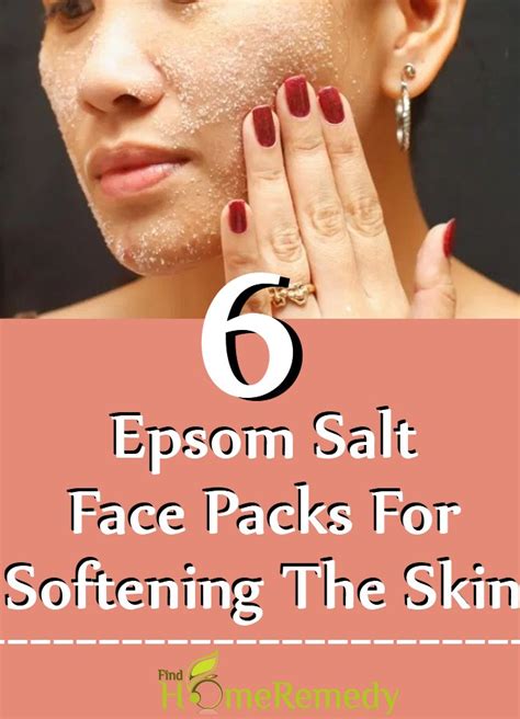 6 Epsom Salt Face Packs For Softening The Skin Find Home Remedy