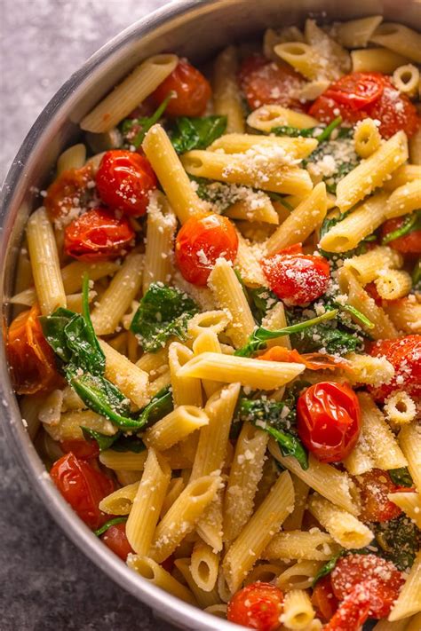 Easy Tomato and Spinach Pasta - Baker by Nature | Recipe | Spinach