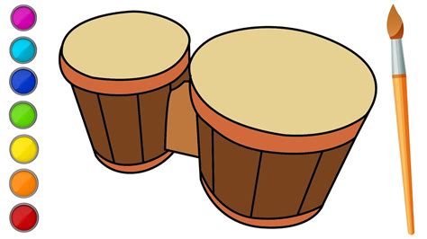 How To Draw Bongos Drums For Beginners With Easy Step By Step Drawings