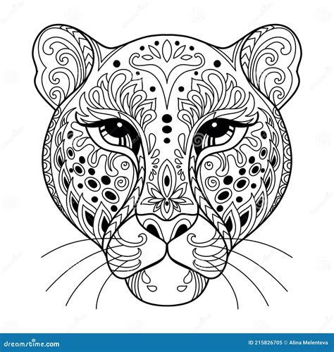 Leopard Coloring Page Royalty Free Stock Image